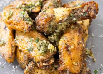 CRISPY AIR FRYER GARLIC PARMESAN WINGS